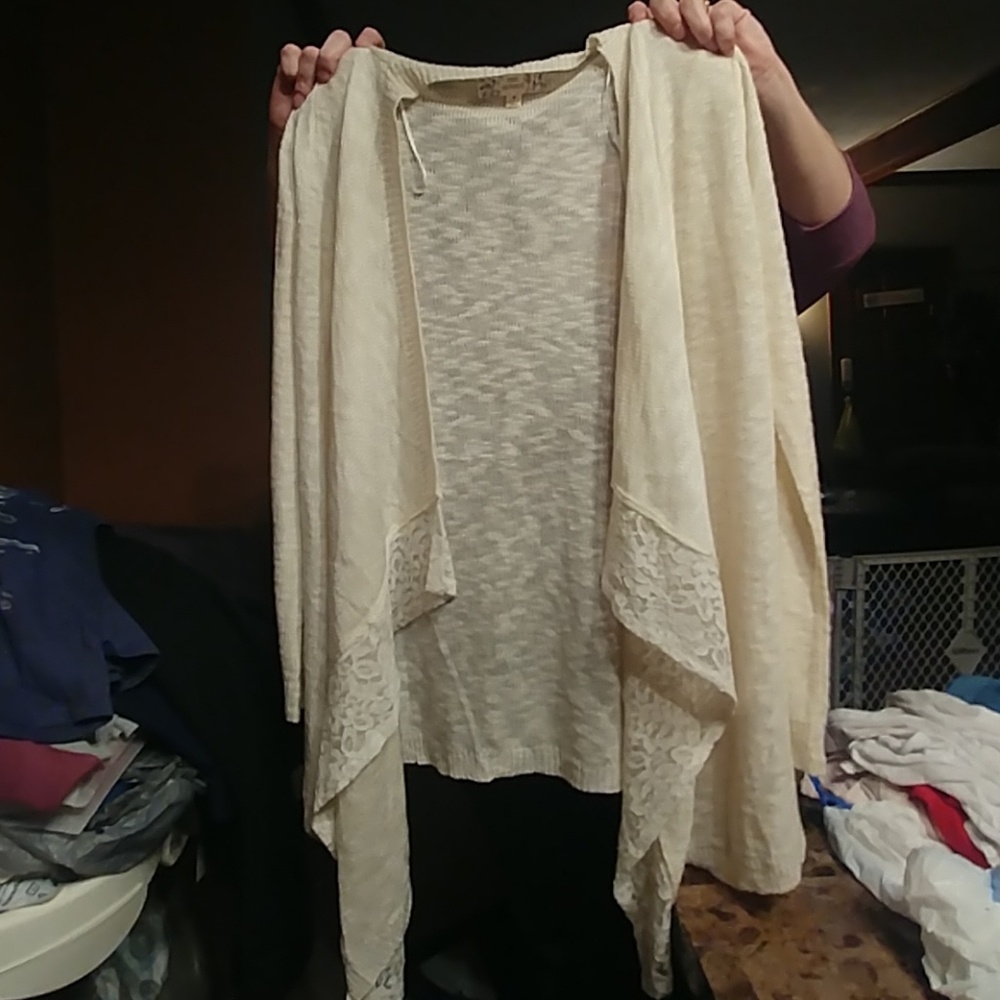 Open sweater shawl